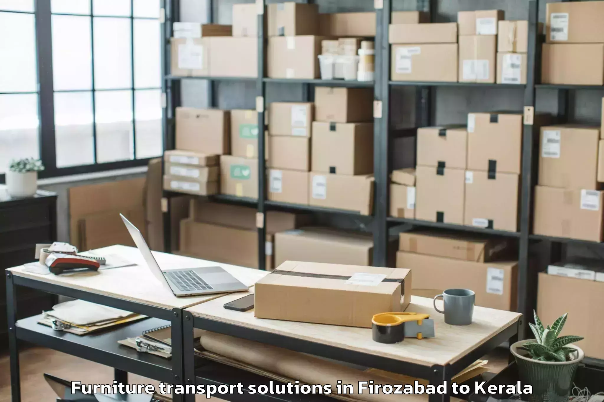 Top Firozabad to Kanjiramattom Furniture Transport Solutions Available